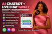 create ai chatbot whatsapp and live chat widget for website