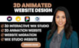 create a 3d interactive website design in wix studio