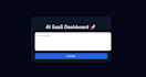 build ai saas web app, dashboard or task management system