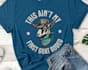 design retro t shirt funny mountain goat logo