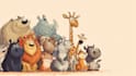 draw animals cartoon illustration