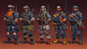 draw 2d game art military character design