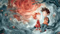 create watercolor children illustration