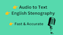 do english hindi typing and stenography transcription