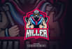 design creative mascot, wrestling logo in high definition