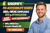fix shopify accessibility issues ada and wcag compliance SEO and optimization