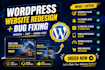 wordpress bug fixing expert service and wordpress website redesign