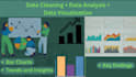 data cleaning, data analysis and data visualization