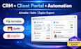 build airtable database, softr webapp, zapier automation, client portal, crm