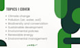 write research based environment related content