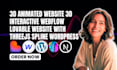 3d animated website 3d interactive webflow lovable website with threejs spline