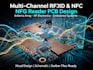 design multi channel rfid nfc pcb, antenna array, esp32 iot uart wifi ble rsp