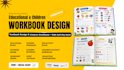 format, design educational workbook, textbook, children, kids activity book