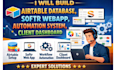 build airtable database, softr webapp, automation system, client dashboard