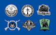 design military badge, patch, round sticker label logo