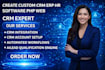 create custom crm erp hr software php web application development and aut