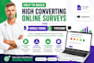 analyze survey data and provide accurate quantitative research insights