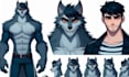 create anime vtuber character reference sheet art design vtuber oc ref sheet
