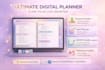 etsy digital planner, hyperlinked journal, digital planner