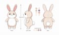 create cute custom plushie reference sheet stuffed animal character ycg concept