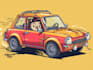 make your car into a funny car illustration cartoon