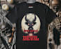 make retro t shirt halloween devil logo