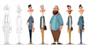 design 2d cartoon character