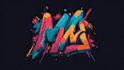 make a modern street art graffiti logo