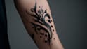 custom an abstract black tattoo design