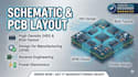 schematic layout pcb design 2 layer layout gerber files, boms in altium, easyeda