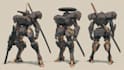 do anime style mecha robot illustrations