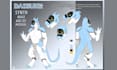 create furry protogen ref sheet fursona reference sheet and art character design