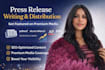 create SEO press release and distribute to premium media