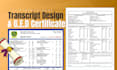 design high school transcript, ged certificate, diploma, college transcript