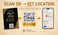 design modern wedding invitation with  qr code and location