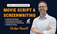 write movie script, screenplay film script, video script TV series screenwriting