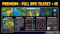 create pixel art characters, sprites, tilesets, animations and game UI assets