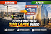 create a cinematic construction time lapse video that attracts clients