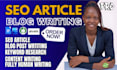 write SEO blog posts and website content for saas, tech and ecommerce brands