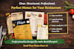 design canva german restaurant menu clean layout pricing structure print flyer