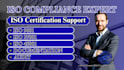 provide iso 9001, iso 27001, iso certification support, documentation, and audit
