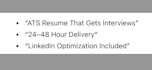 rewrite your resume for ats, linkedin optimization