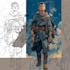 draw concept art of knights, medieval, fanatsy character