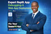 fix base44 app bugs, replit app, debugging, and web app deployment