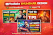youtube thumbnail and canva design