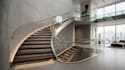 create photorealistic  3d staircase design, modelling, architectural render