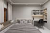 3d luxury room, tiny house, bedroom modern interior design 3d rendering