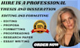 proofread, edit, and format your bachelor, master, phd thesis