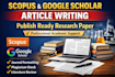 write and prepare article for submission on google scholar and scopus journal