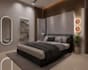 design modern bedroom interior with realistic 3d render